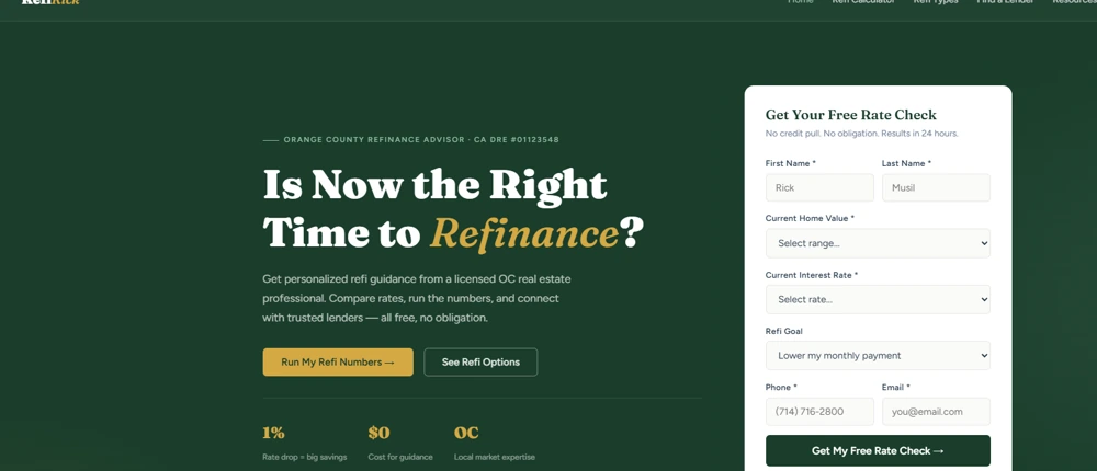 RefiRick website preview